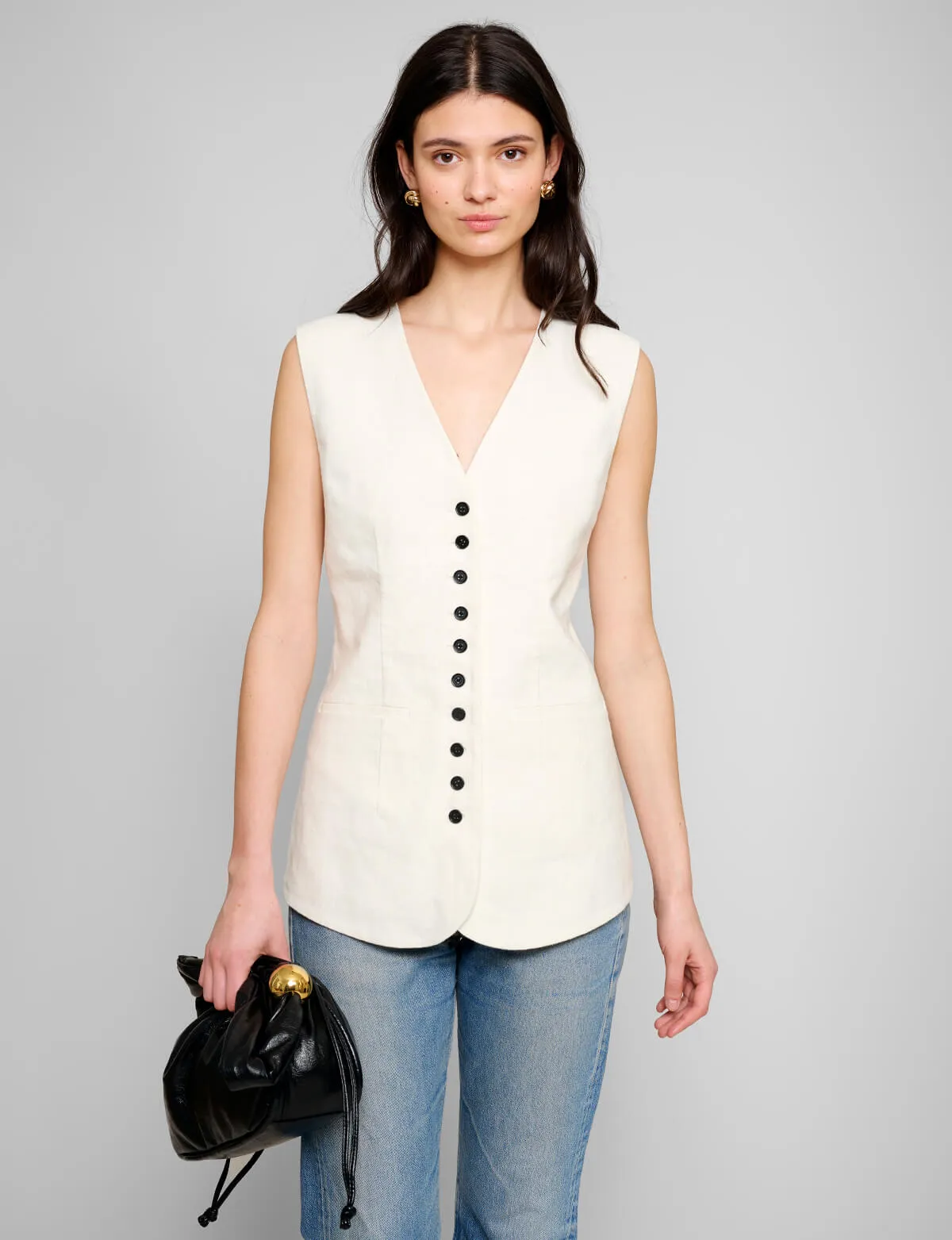 Tasia Linen Vest Top - BESTSELLER sold by Pixie Market product image thumbnail 4
