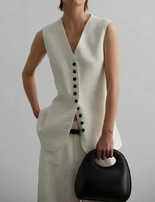 Tasia Linen Vest Top - BESTSELLER sold by Pixie Market