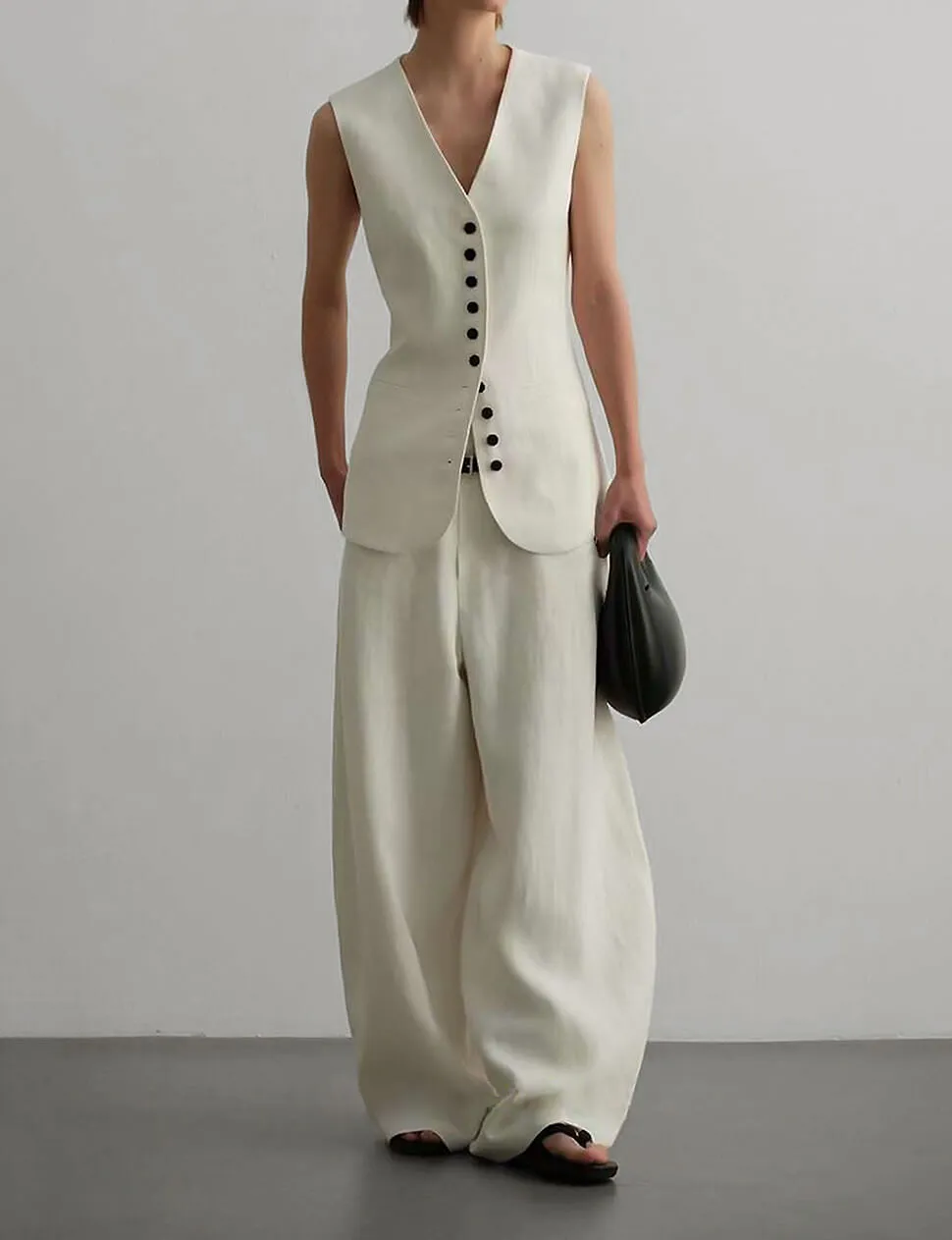 Tasia Linen Vest Top - BESTSELLER sold by Pixie Market product image thumbnail 2