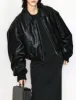 Black Faux-Leather Bomber Jacket-BESTSELLER sold by Pixie Market