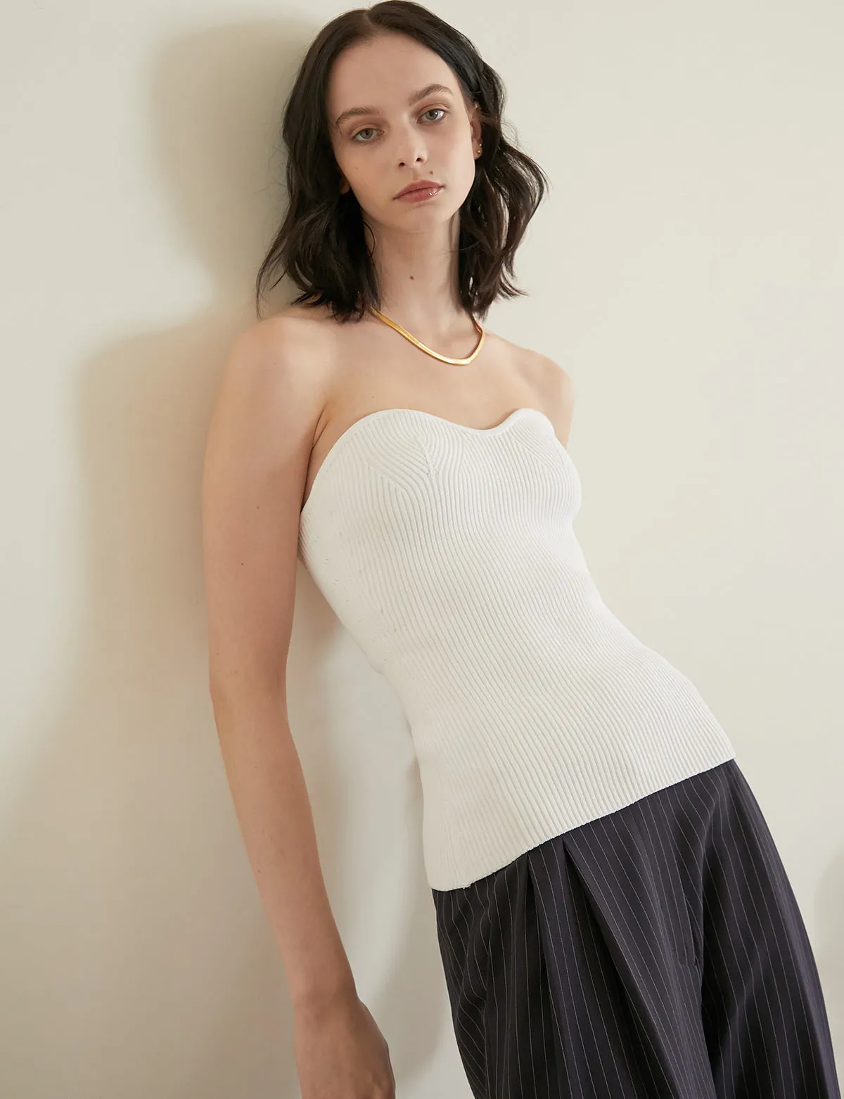 Cass Bustier Knit Top-BESTSELLER sold by Pixie Market product image thumbnail 5
