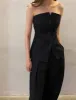 Pleated Linen-Blend Crop Pants sold by Pixie Market