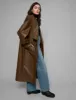 Brown Leather Trench Coat sold by Pixie Market