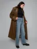 Brown Leather Trench Coat sold by Pixie Market