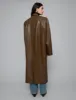 Brown Leather Trench Coat sold by Pixie Market