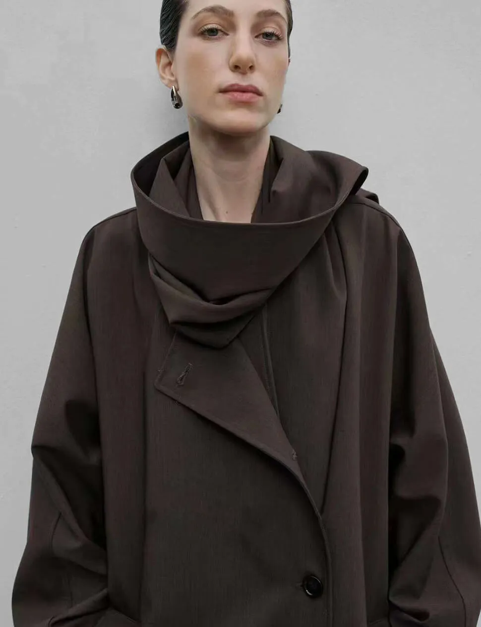 Brown Scarf Coat sold by Pixie Market product image thumbnail 4