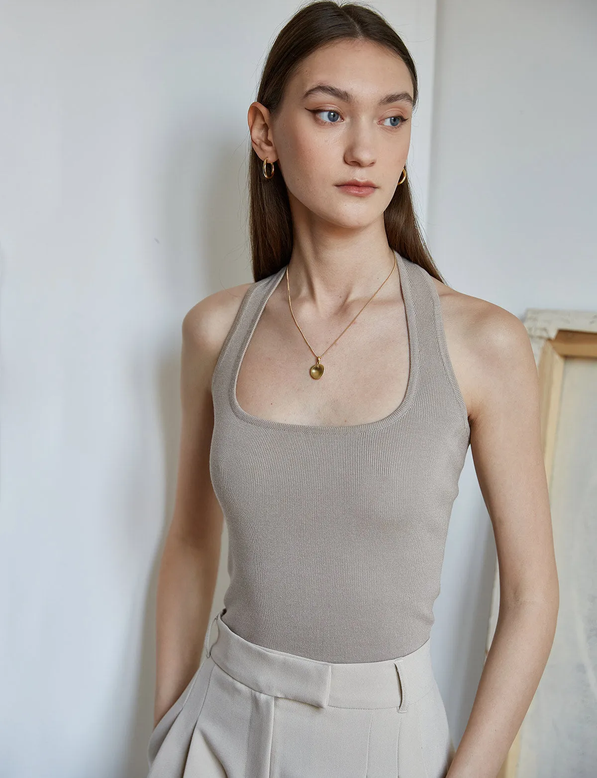 Halter Knit Tank Top sold by Pixie Market