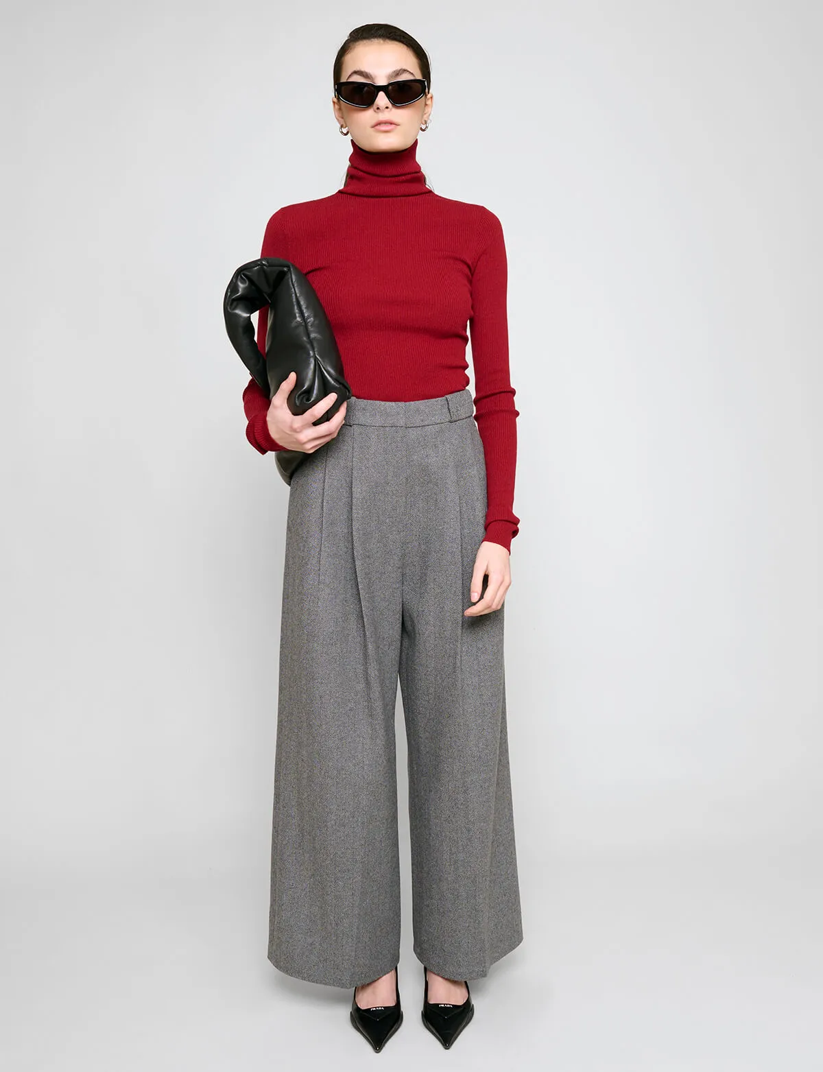 Herringbone Wide Leg Pants sold by Pixie Market product image thumbnail 4