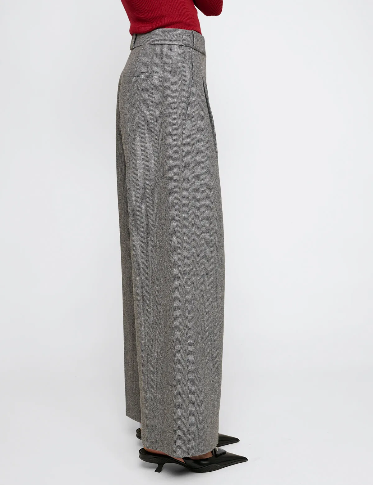 Herringbone Wide Leg Pants sold by Pixie Market product image thumbnail 5
