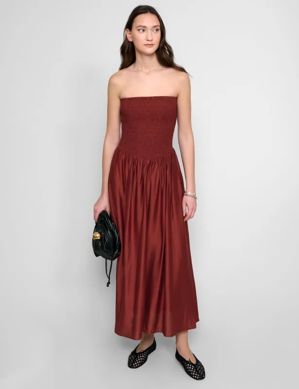 Paprika-Red Strapless Dress-BESTSELLER sold by Pixie Market