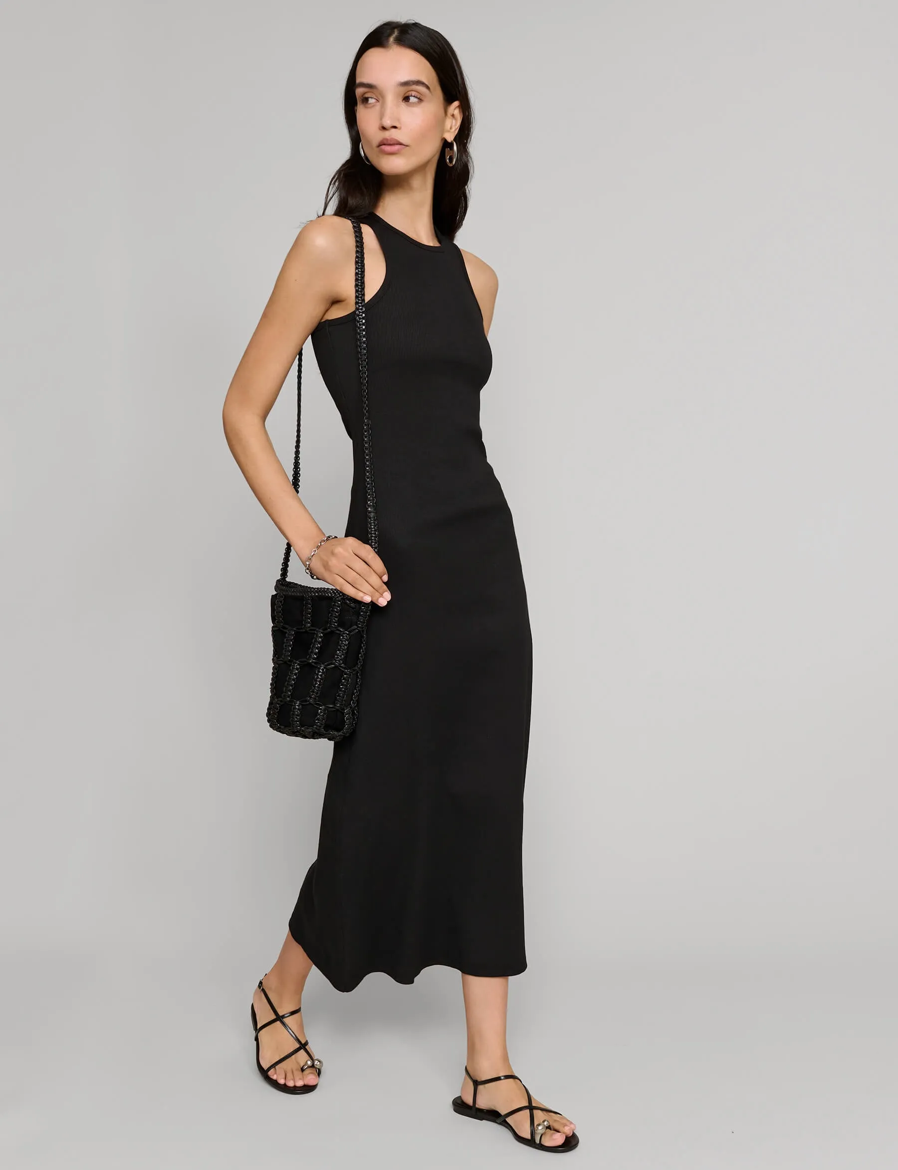 Delilah Black Ribbed Tank Dress sold by Pixie Market product image thumbnail 3
