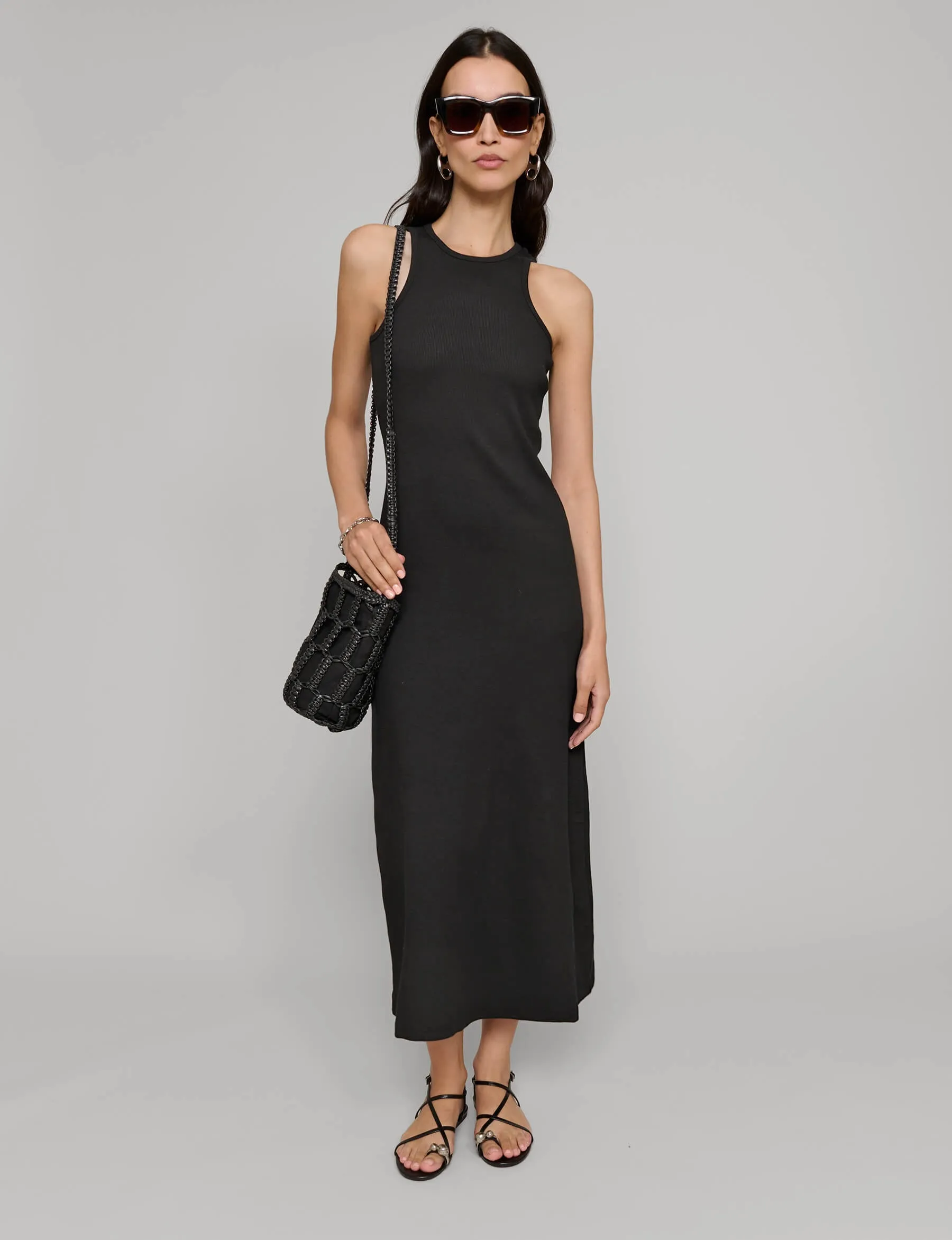 Delilah Black Ribbed Tank Dress sold by Pixie Market product image thumbnail 2