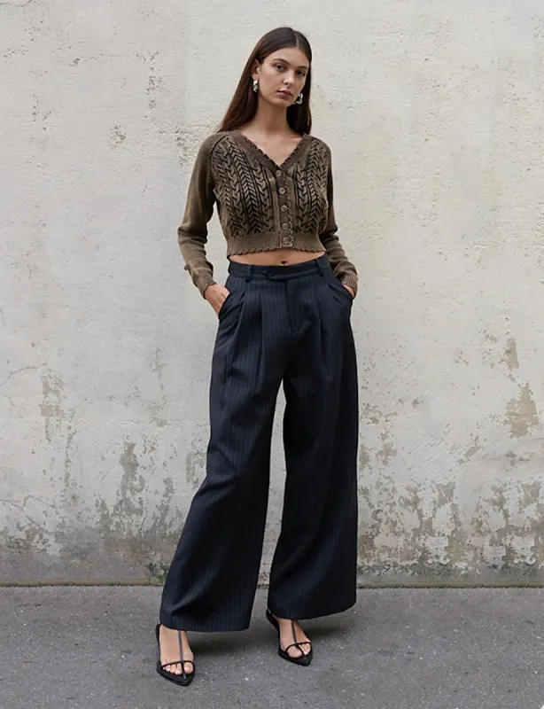 Cable-Knit Faded Cardigan sold by Pixie Market