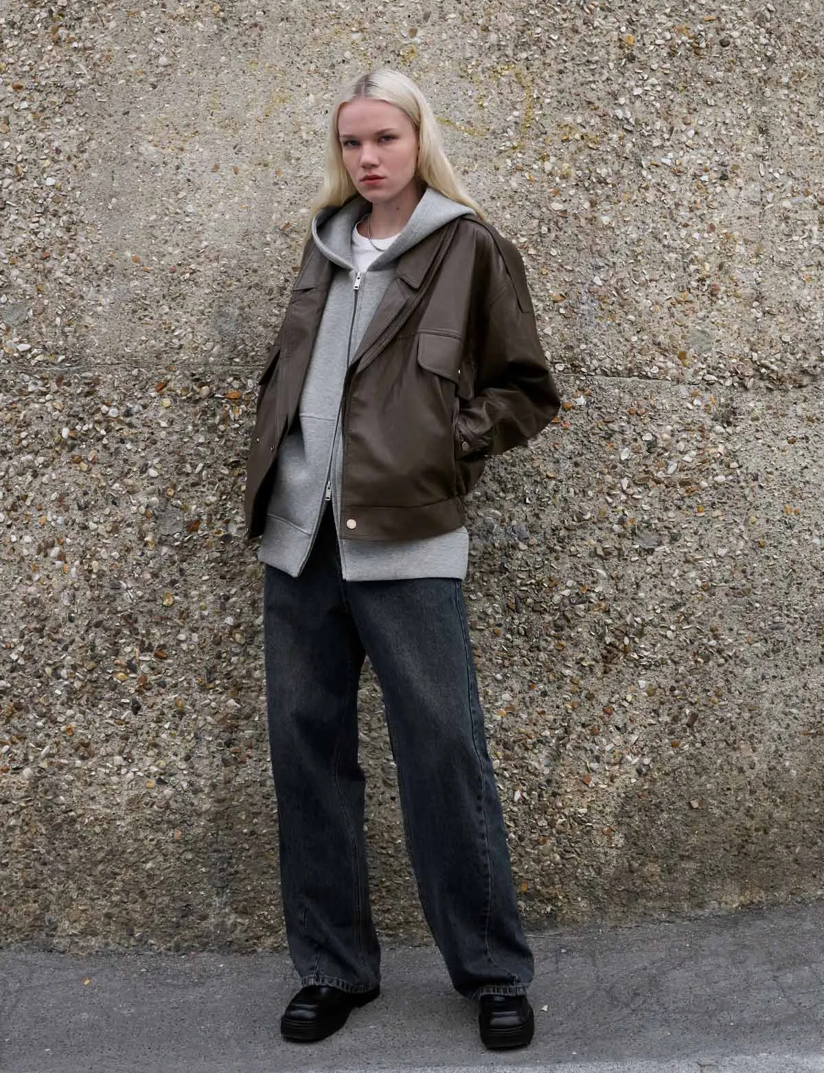 Brown Vintage Style Leather Jacket sold by Pixie Market product image thumbnail 4