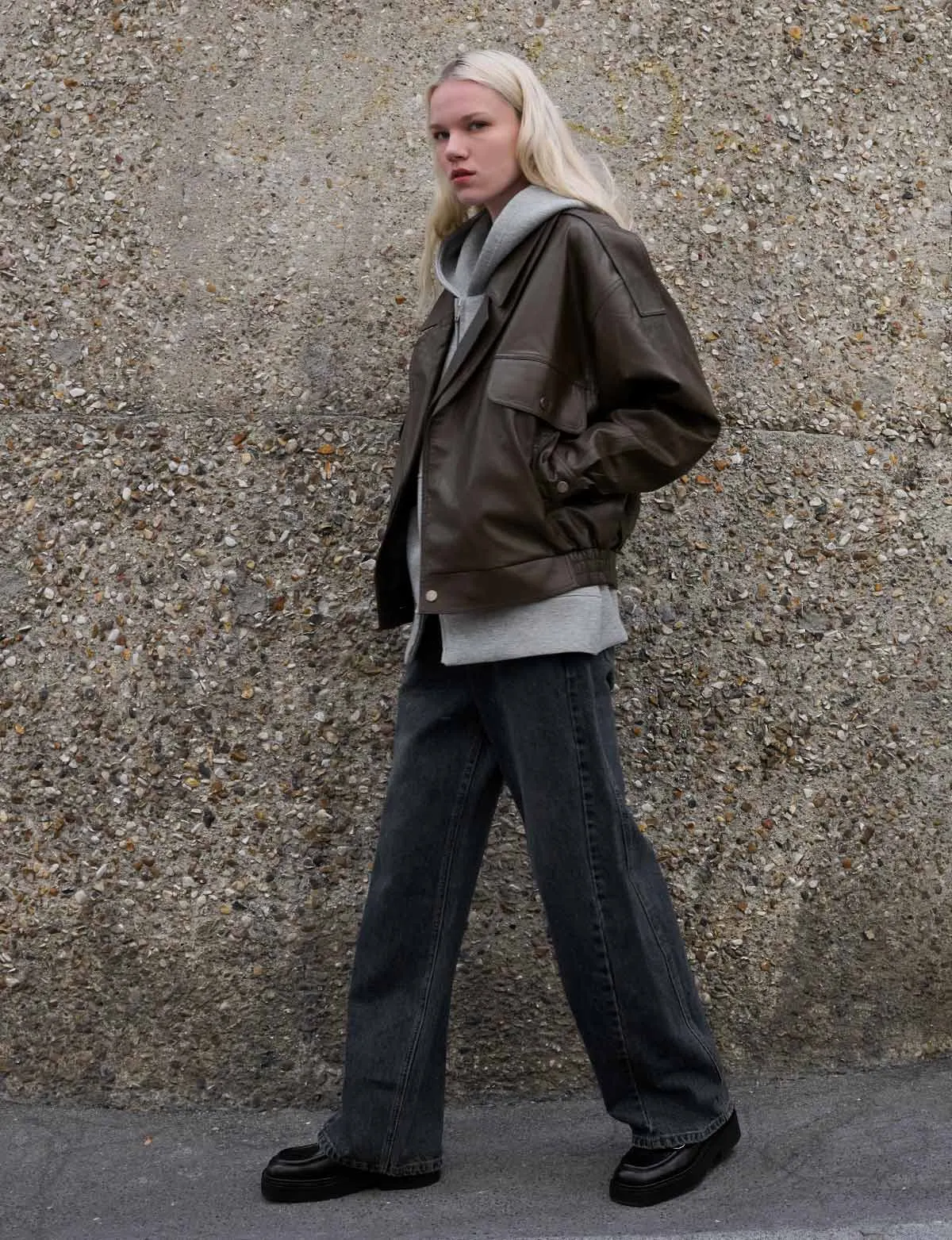 Brown Vintage Style Leather Jacket sold by Pixie Market product image thumbnail 5