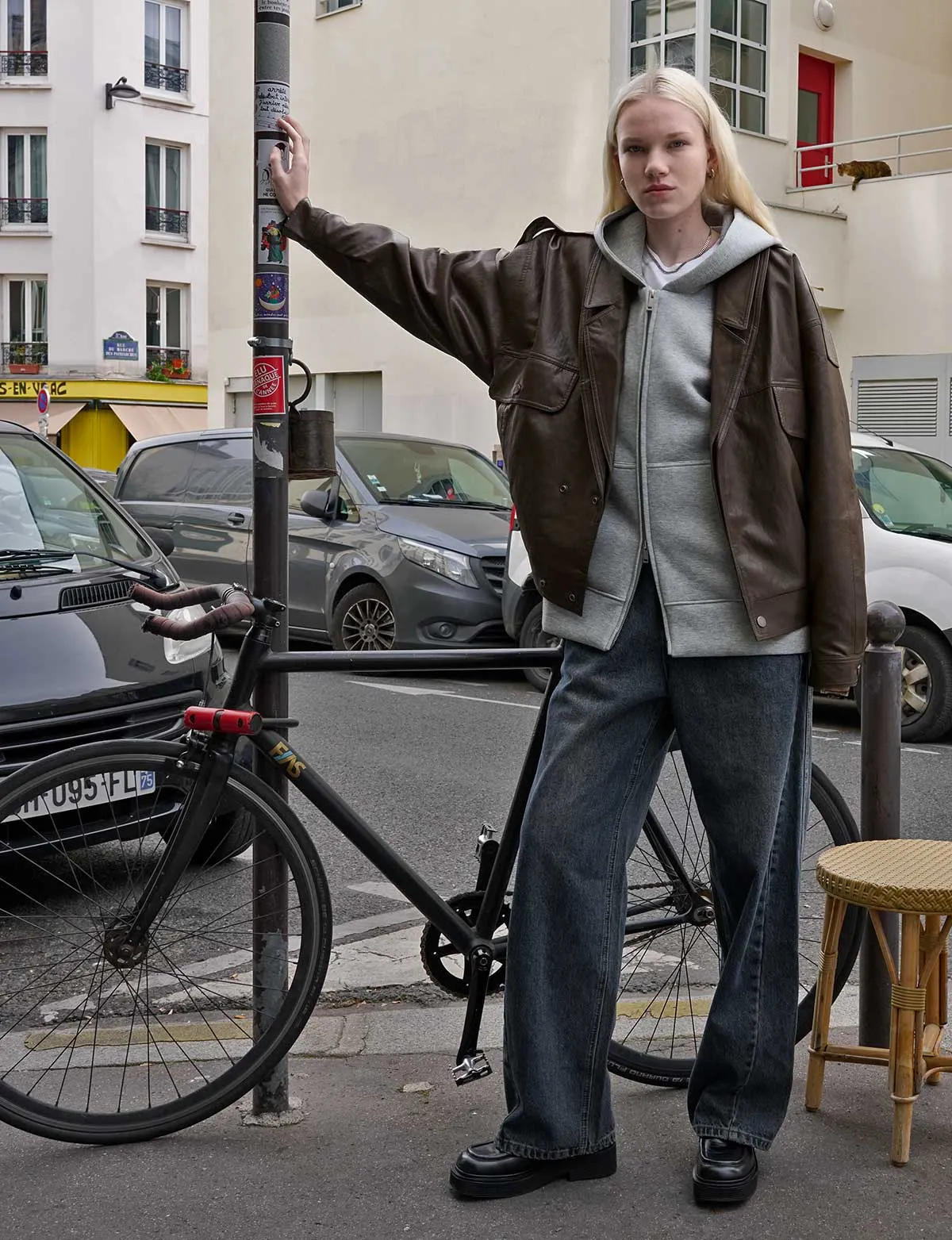 Brown Vintage Style Leather Jacket sold by Pixie Market product image thumbnail 2