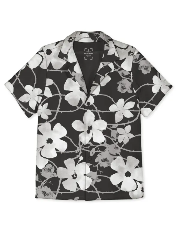 SERENE | Reycled 4-way stretch microfiber printed shirt|| SERENE | Chemise stretch en microfibre sold by Point Zero