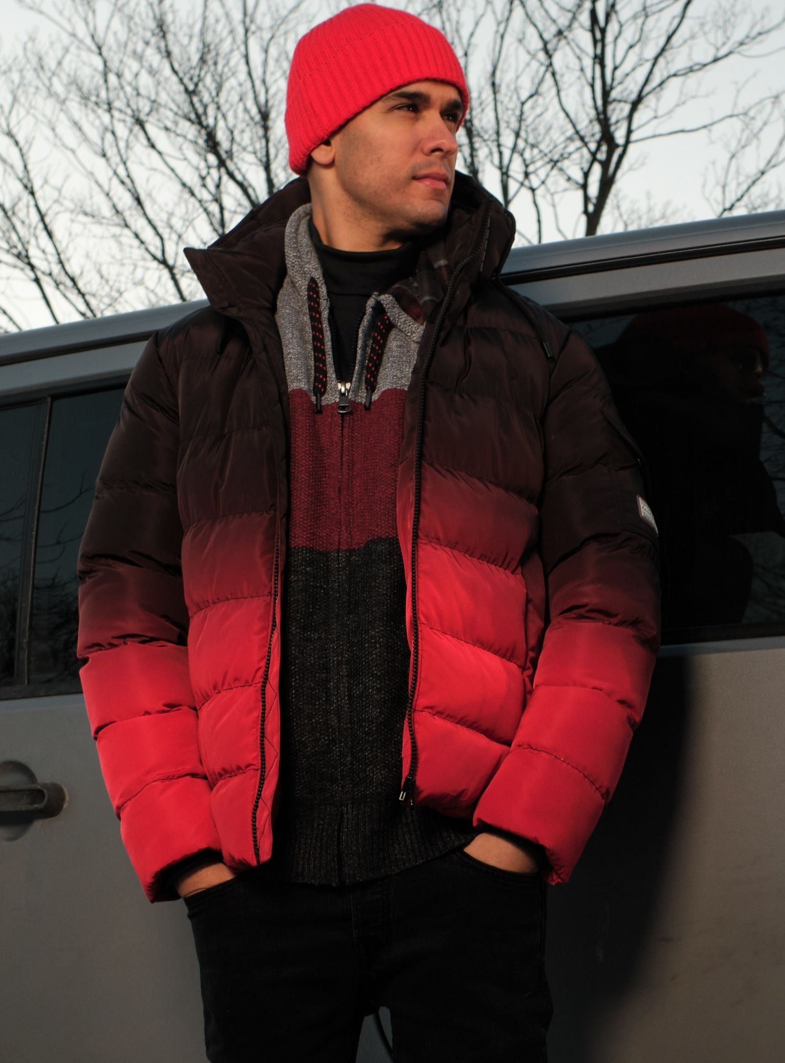 AKSEL | Dip dye puffer jacket ||AKSEL | Doudoune teintée par trempage sold by Point Zero