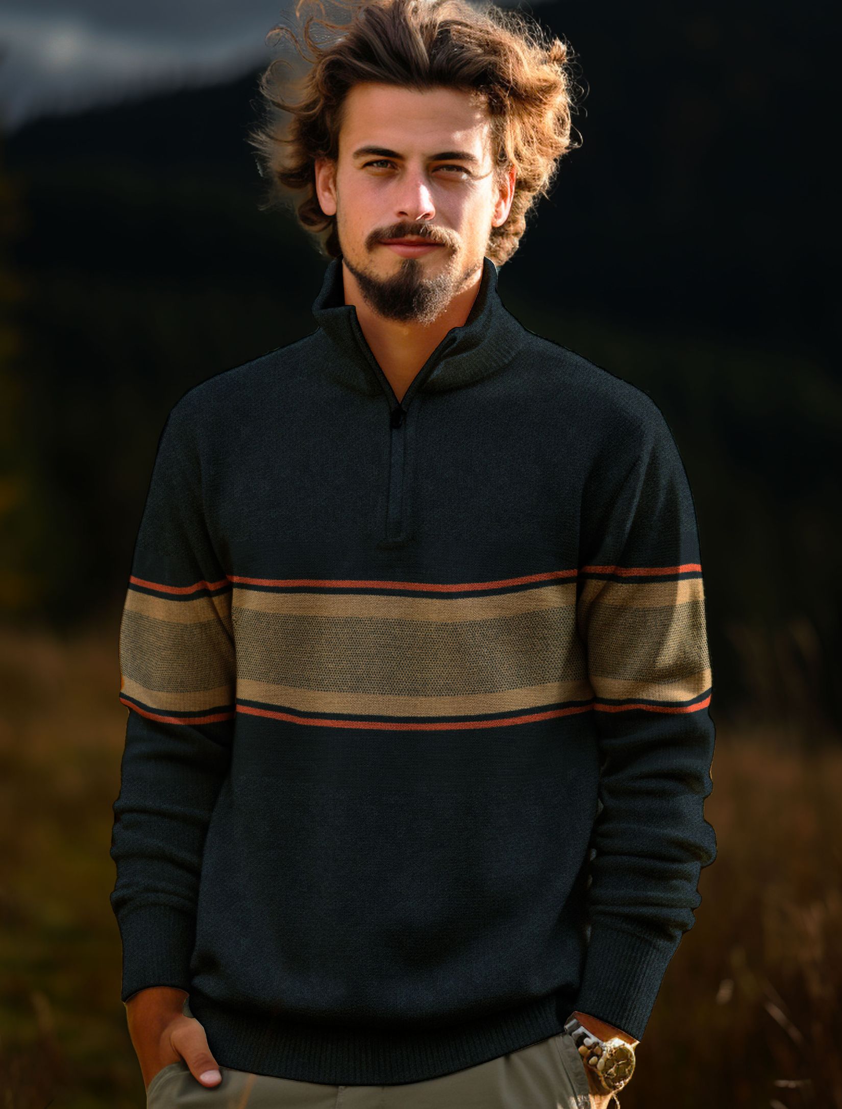 EMMETT | Mock Zip Sweater || EMMETT | Pull à fermeture éclair sold by Point Zero