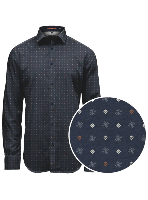 JACKY | Luxury Printed Shirt || JACKY | Chemise imprimée semi-conforme sold by Point Zero