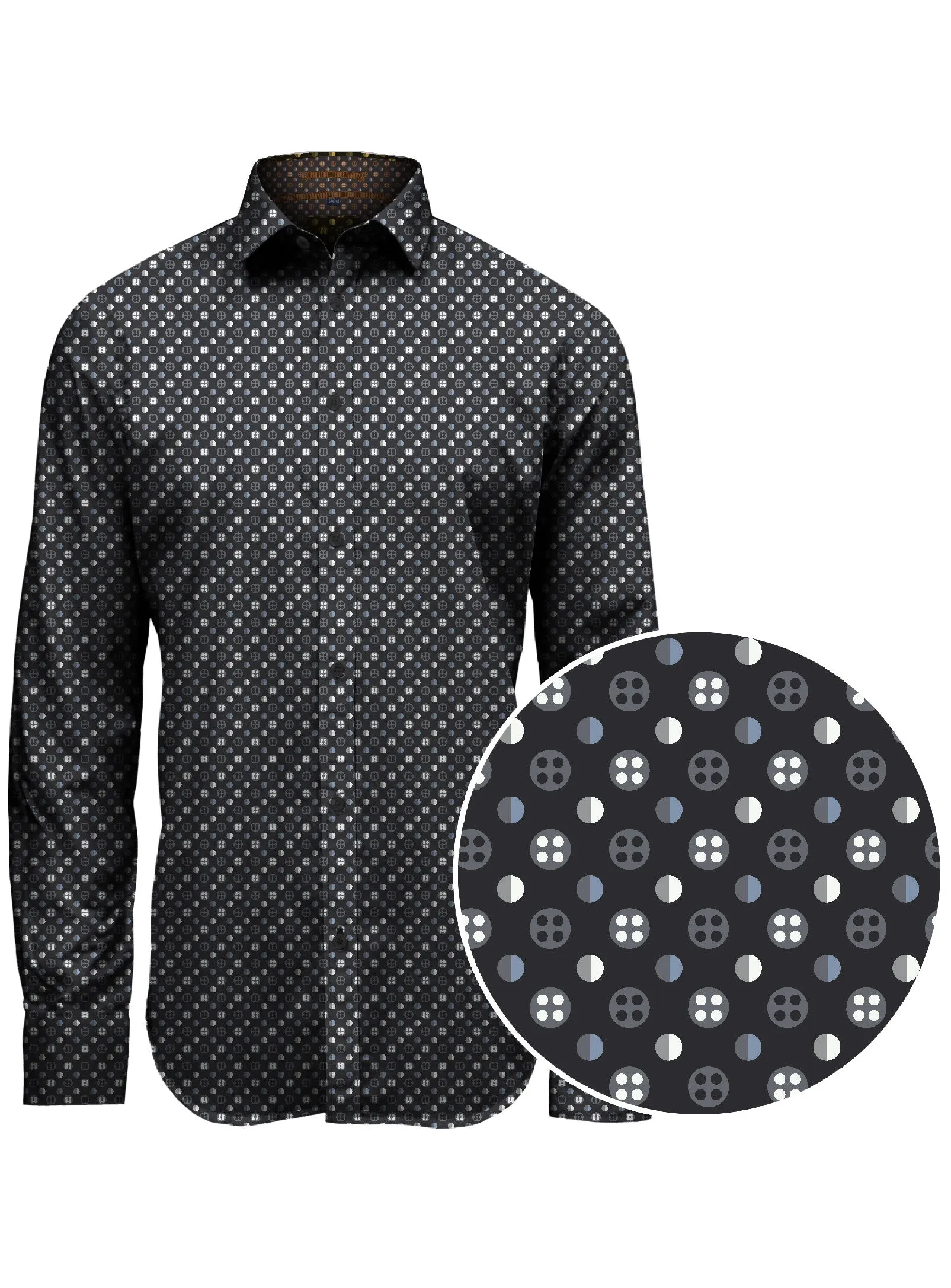 FRANCOIS| Print Shirt with easy stretch||FRANCOIS| Chemise imprimée extensible sold by Point Zero product image thumbnail 4