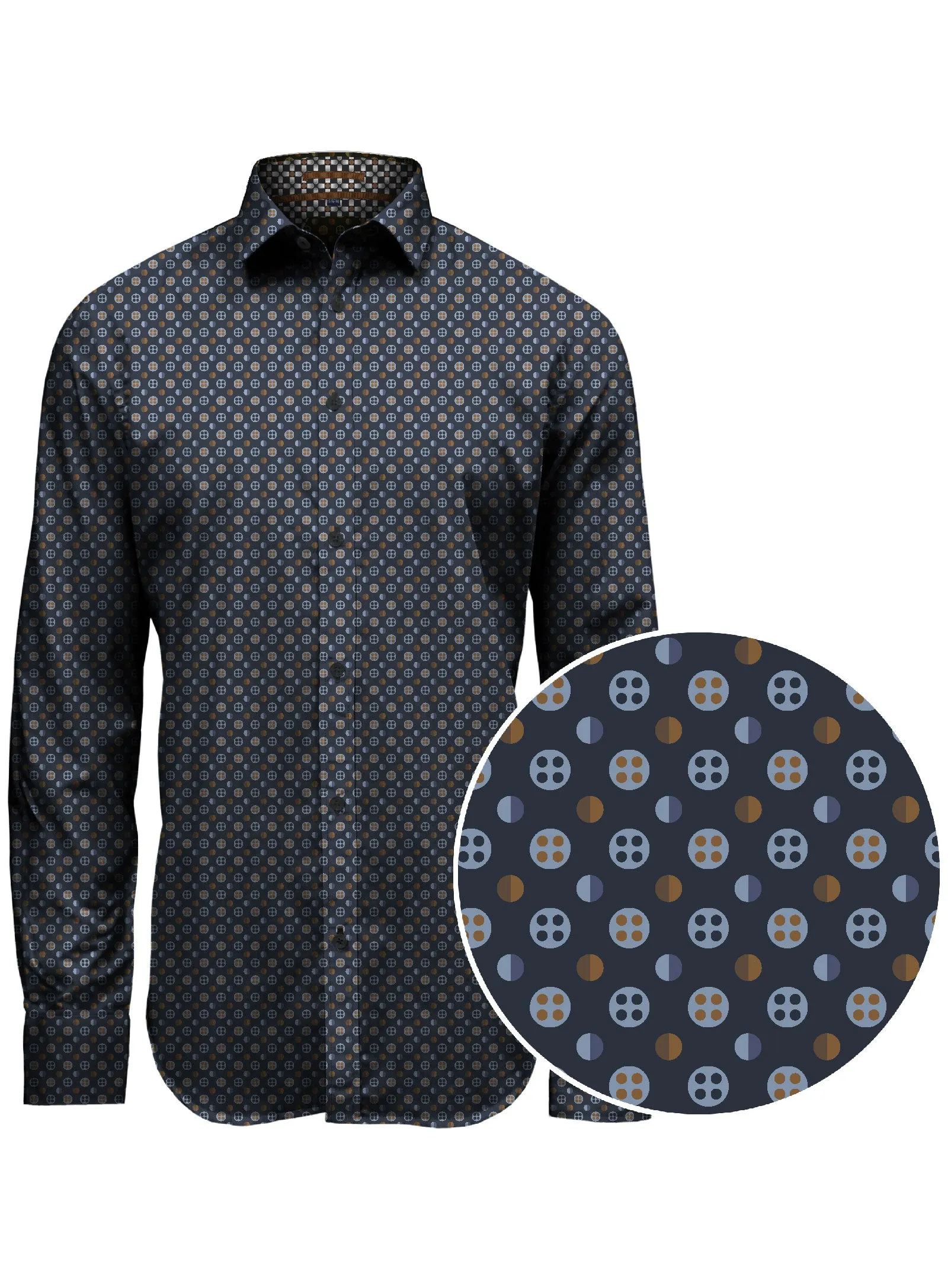 FRANCOIS| Print Shirt with easy stretch||FRANCOIS| Chemise imprimée extensible sold by Point Zero