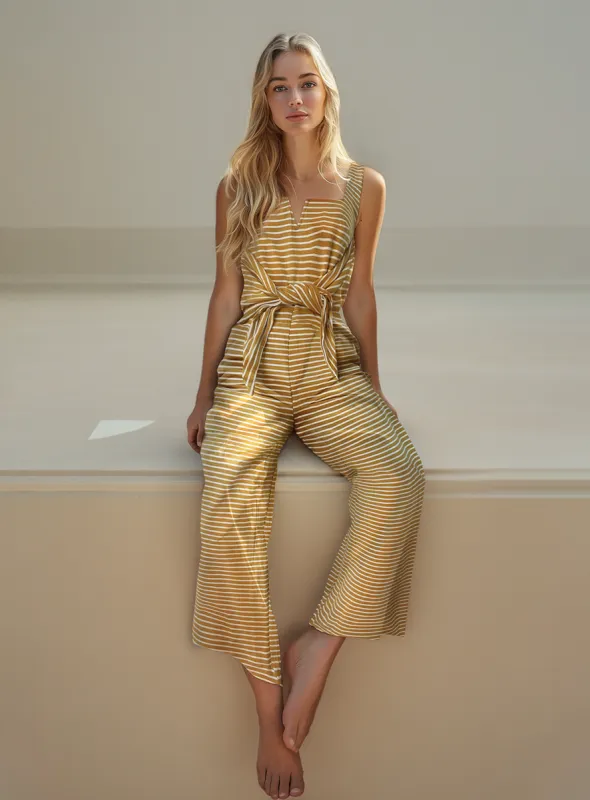NADINE | Striped Terry Jumpsuit || NADINE | Combinaison En Éponge Rayée sold by Point Zero