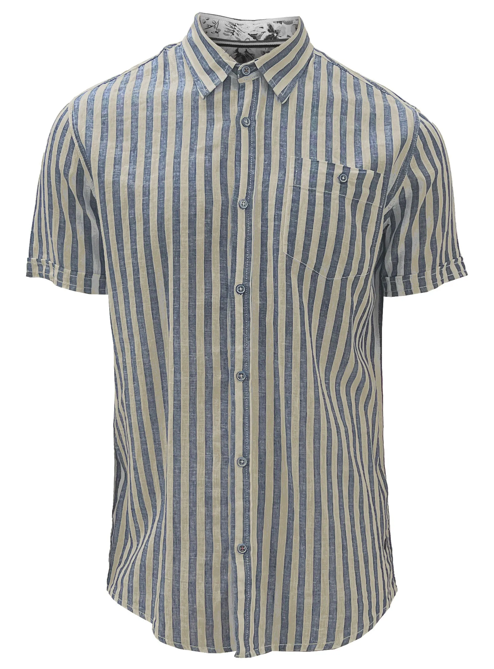 LUCAS | Linen Cotton Stripe Shirt || LUCAS | Chemise À Rayures En Lin Et Coton sold by Point Zero product image thumbnail 3