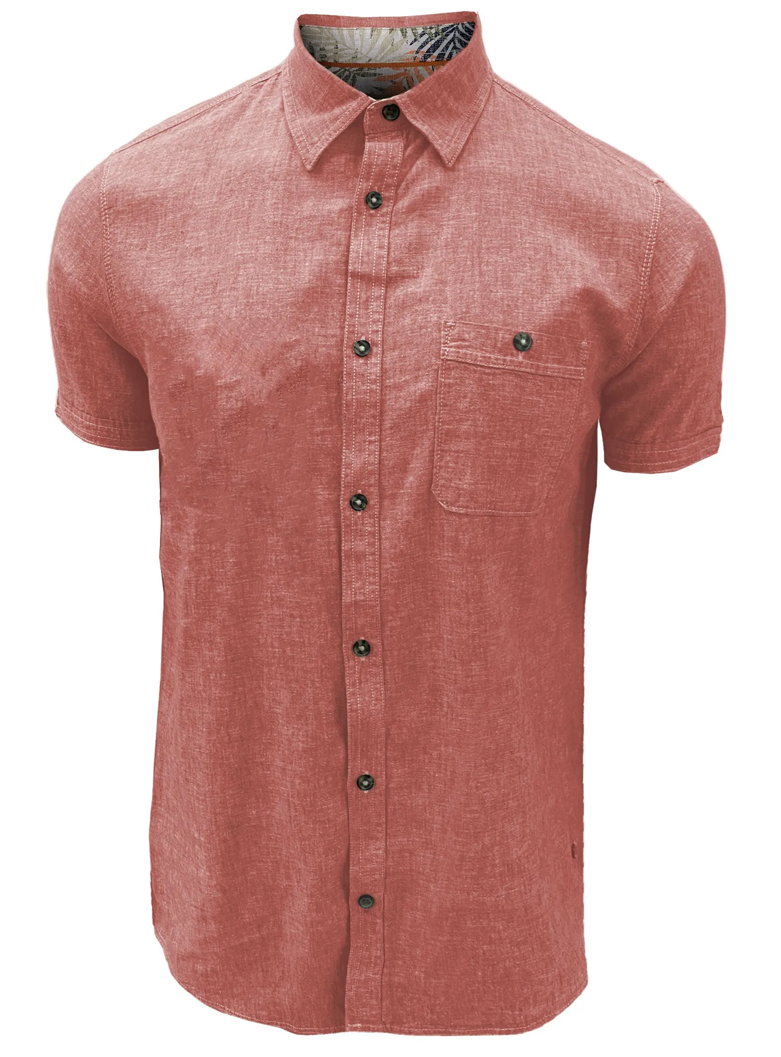 JON | Short-Sleeve Linen Cotton Slub Shirt||JON | Chemise à Manches Courtes En Lin Et Coton sold by Point Zero product image thumbnail 5