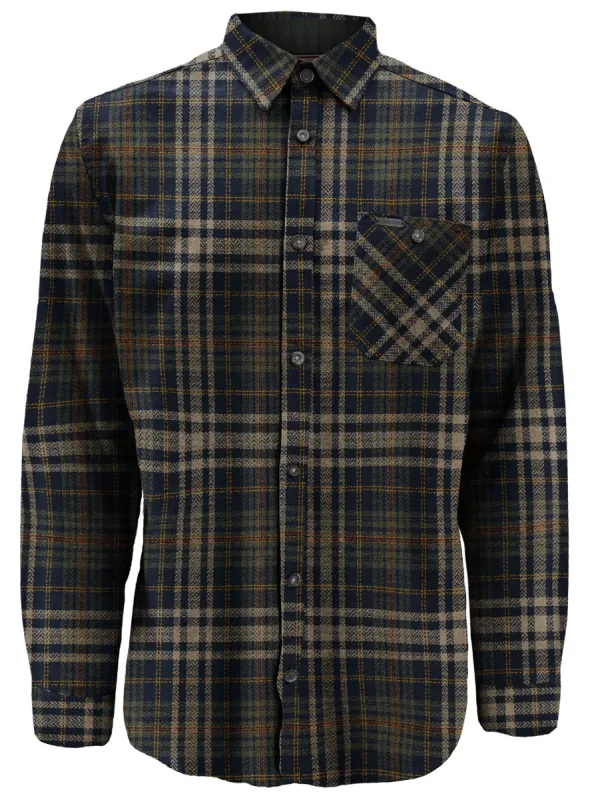 JIN  | Checkered semi-fit overshirt || JIN |  Chemise grattée semi-fit sold by Point Zero