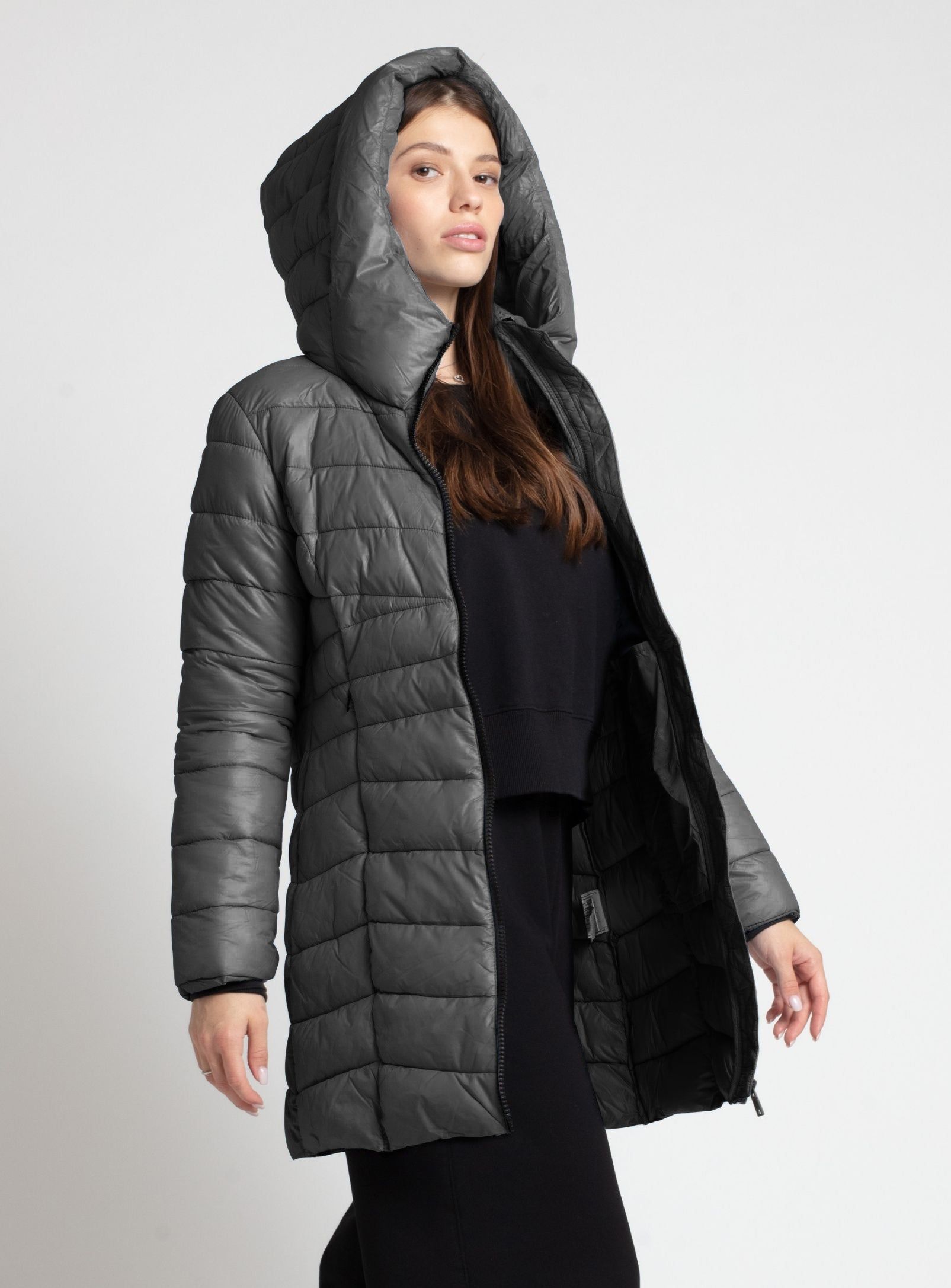 HAILEY | Long quilted midweight puffer jacket||HAILEY | Veste longue matelassée sold by Point Zero product image thumbnail 16