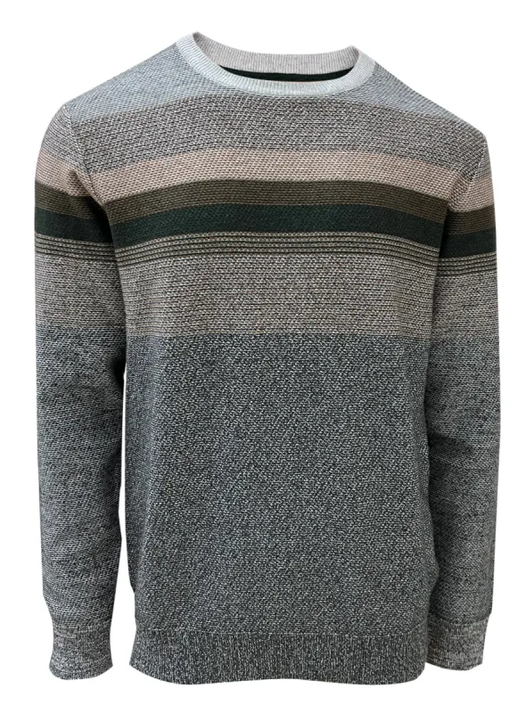 CHAD|Jacquard chest stripe semi fit Sweater||CHAD|Sweater semi-ajusté à rayures jacquard sur la poitrine sold by Point Zero