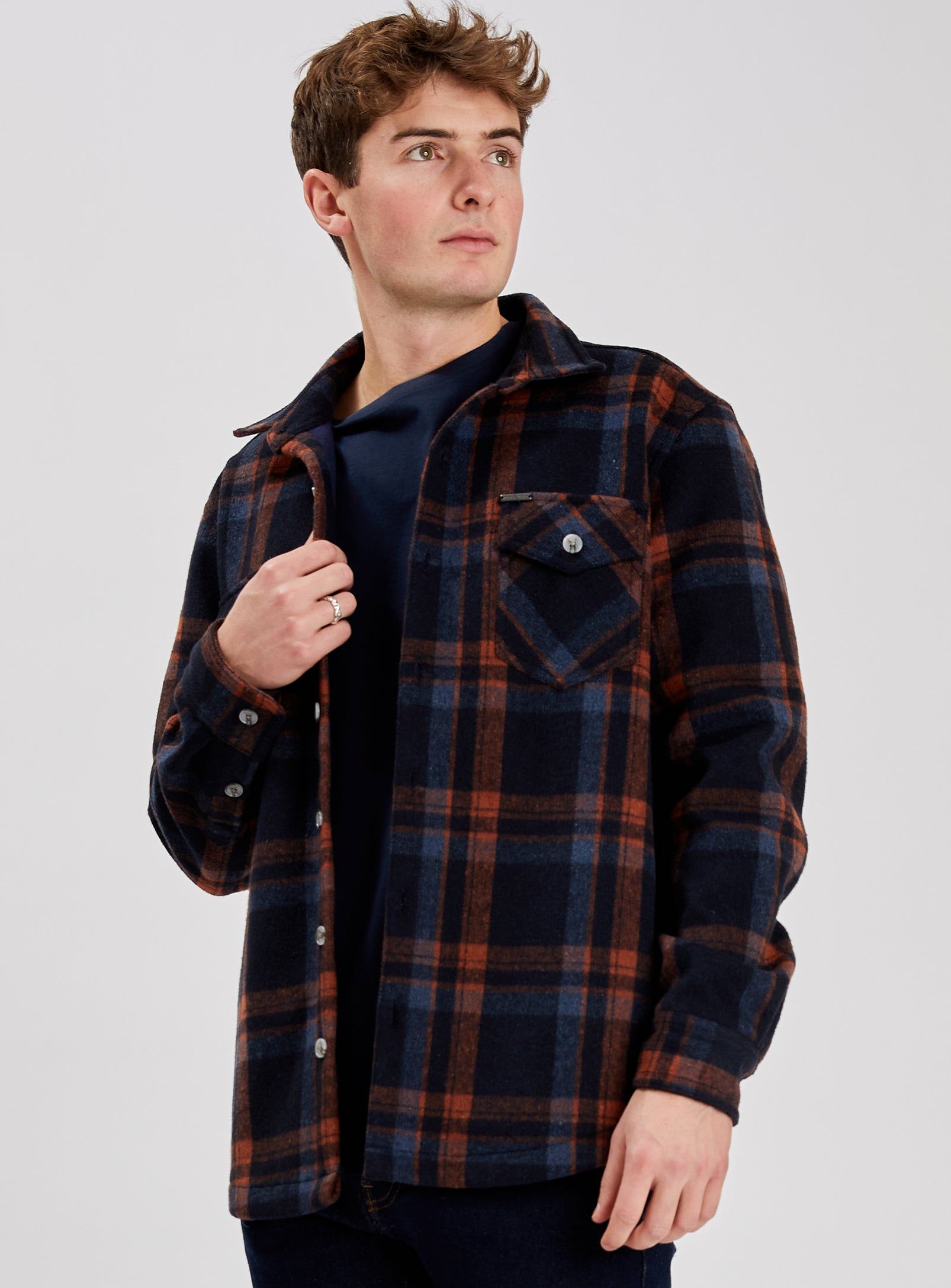 JAXON | Flannel/ Micro Fleece double sided overshirt|| JAXON |Surchemise double face en flanelle/micro polaire sold by Point Zero
