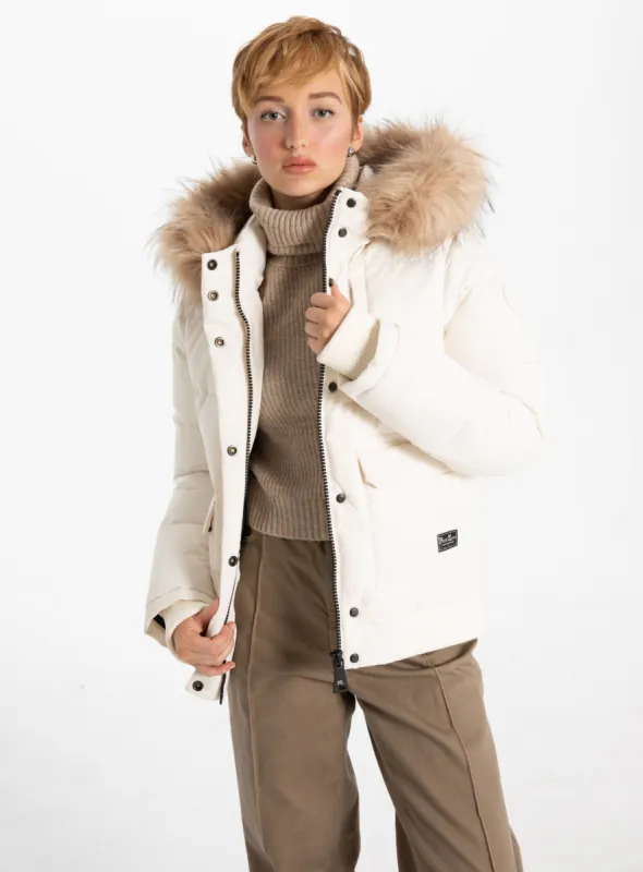 OVALIA | Removable Hood &Fur Bomber|| OVALIA | Capuche amovible et bomber en fourrure sold by Point Zero