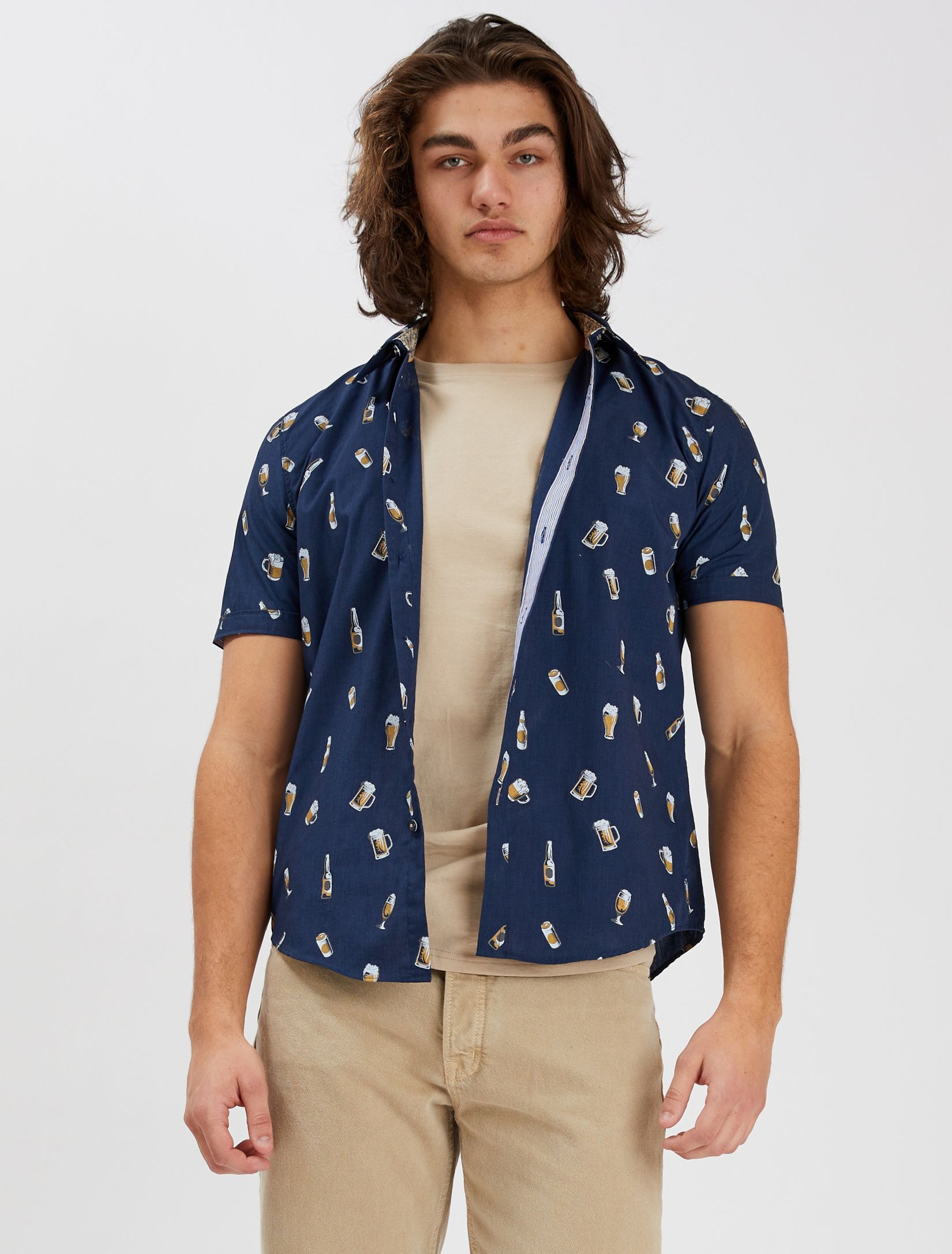 CHEERS| Tuck-out easy iron shirt ||CHEERS | Chemise Repassage facile imprimée sold by Point Zero product image thumbnail 2