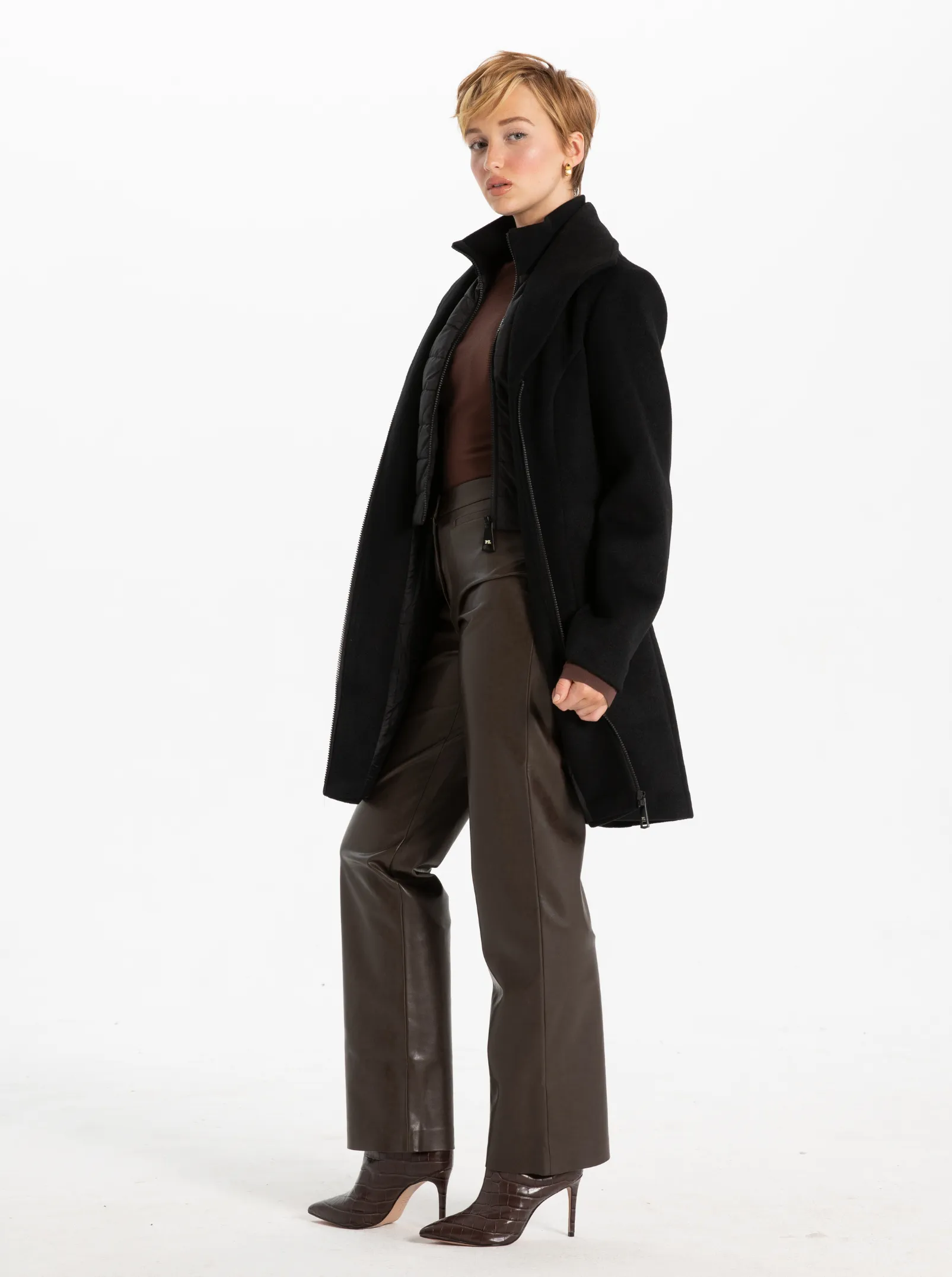 SERENA| Melton Long Coat||SERENA|Manteau long en Melton sold by Point Zero product image thumbnail 3