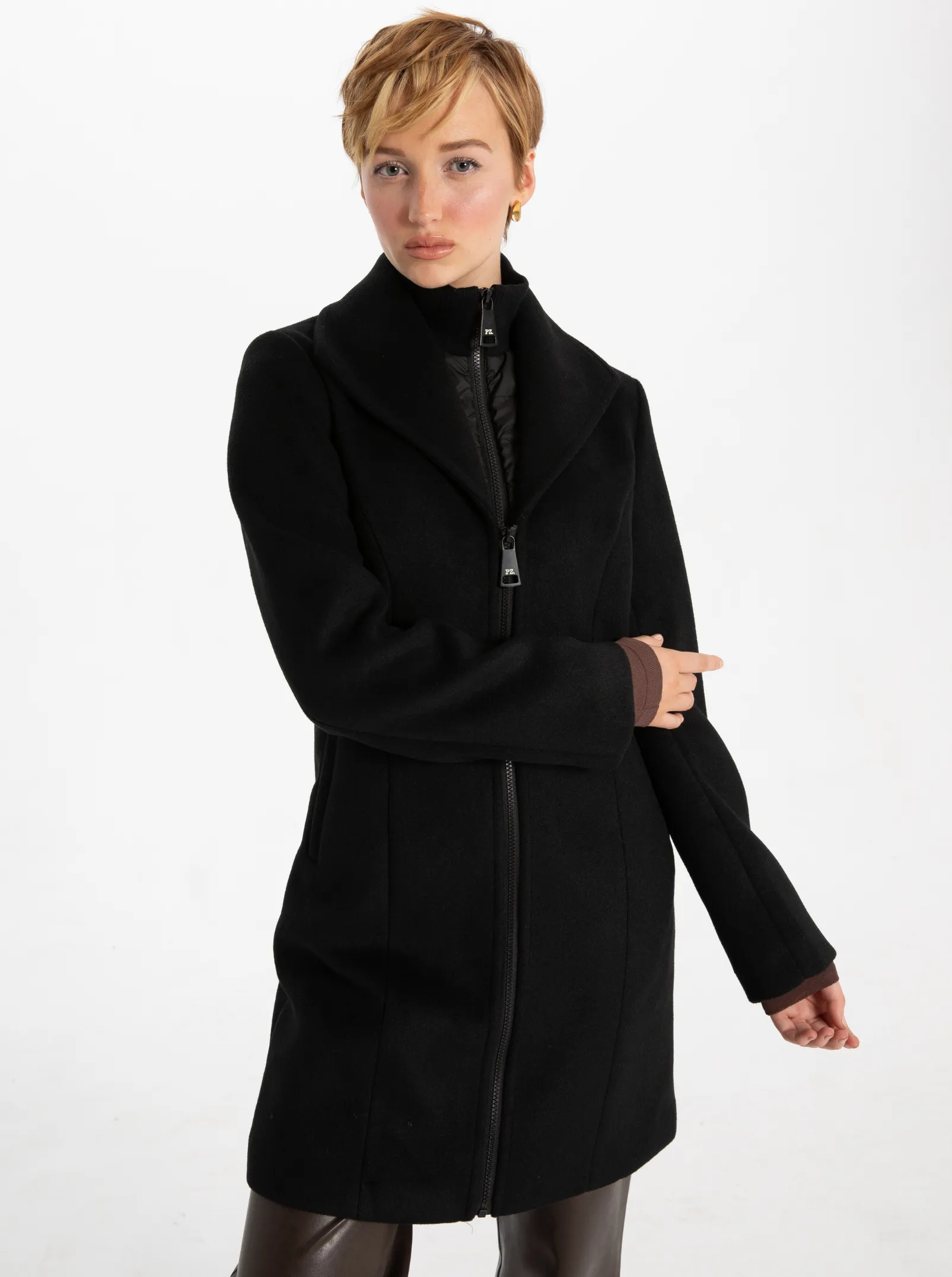 SERENA| Melton Long Coat||SERENA|Manteau long en Melton sold by Point Zero product image thumbnail 2