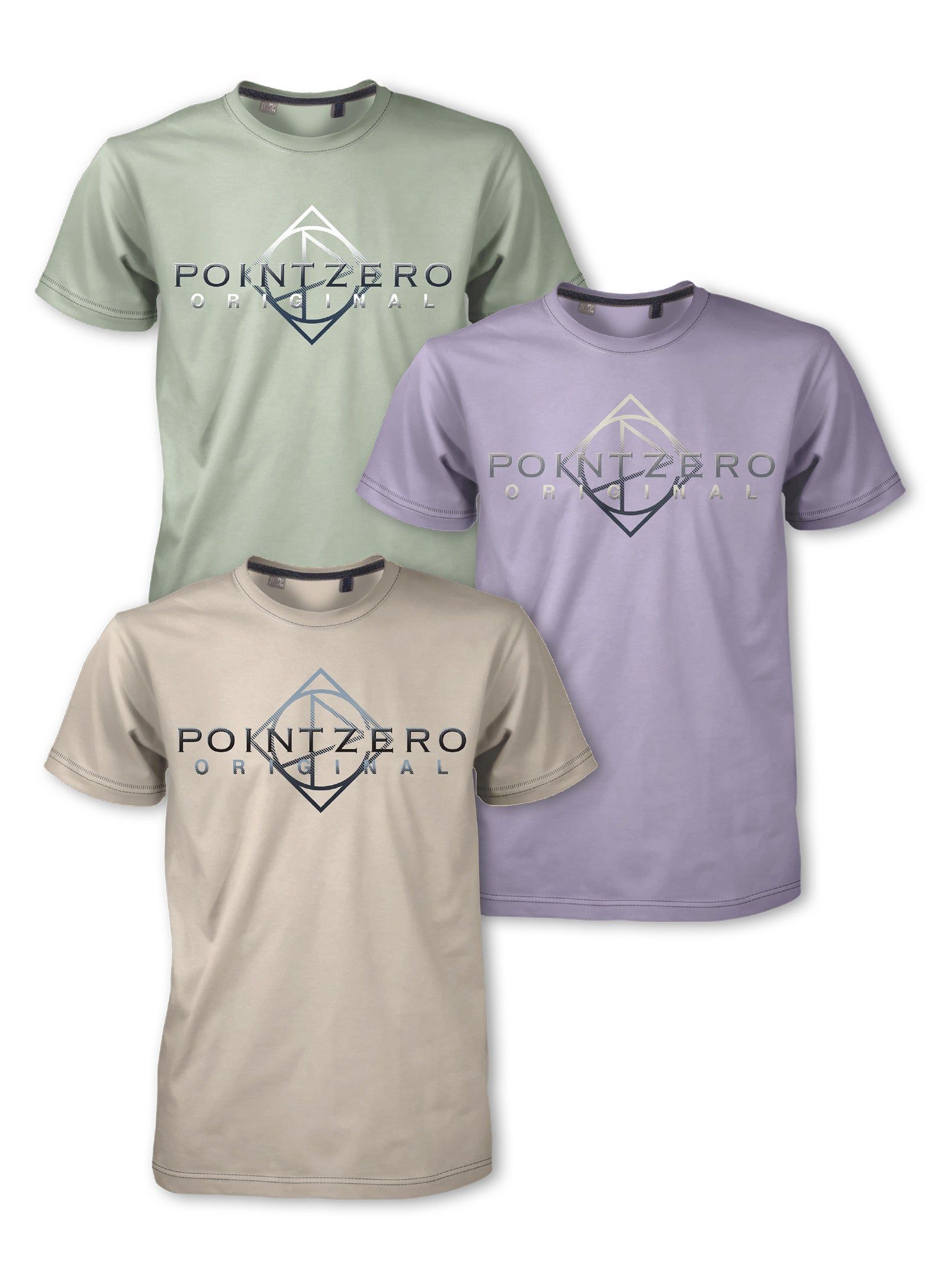 3 Multicolour logo T-shirts || 3 T-shirts logo multicolores sold by Point Zero