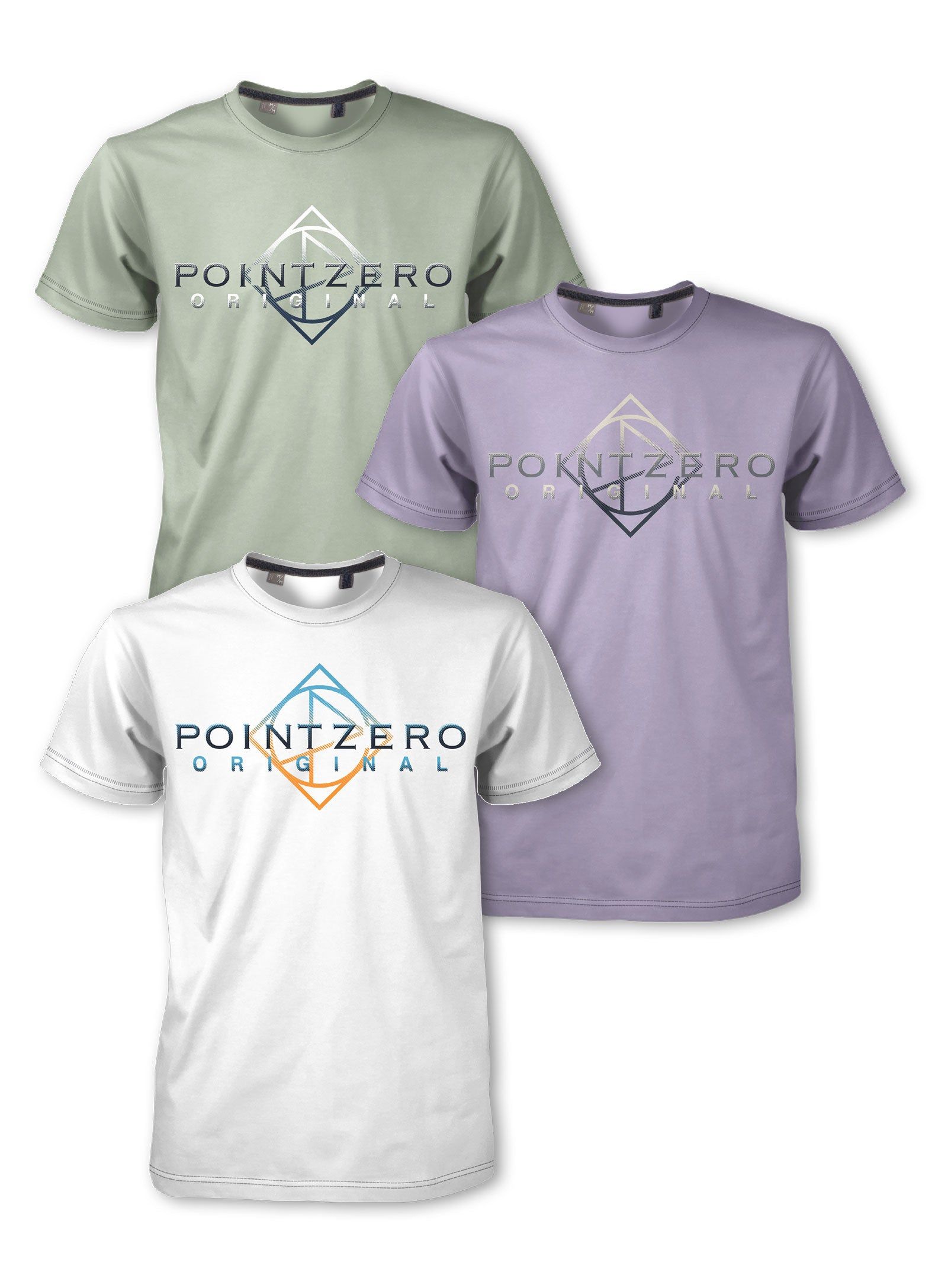 3 Multicolour logo T-shirts || 3 T-shirts logo multicolores sold by Point Zero product image thumbnail 7