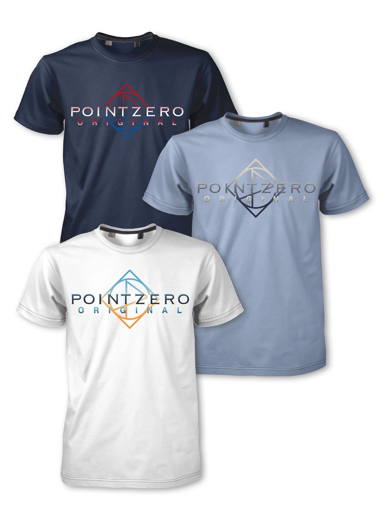 3 Multicolour logo T-shirts || 3 T-shirts logo multicolores sold by Point Zero product image thumbnail 8