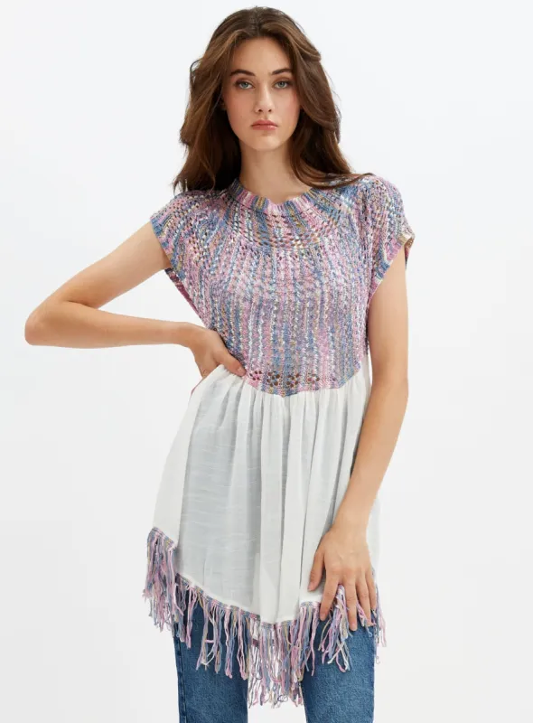 YOT | Mix media midi dress || YOT | Robe midi mix media sold by Point Zero