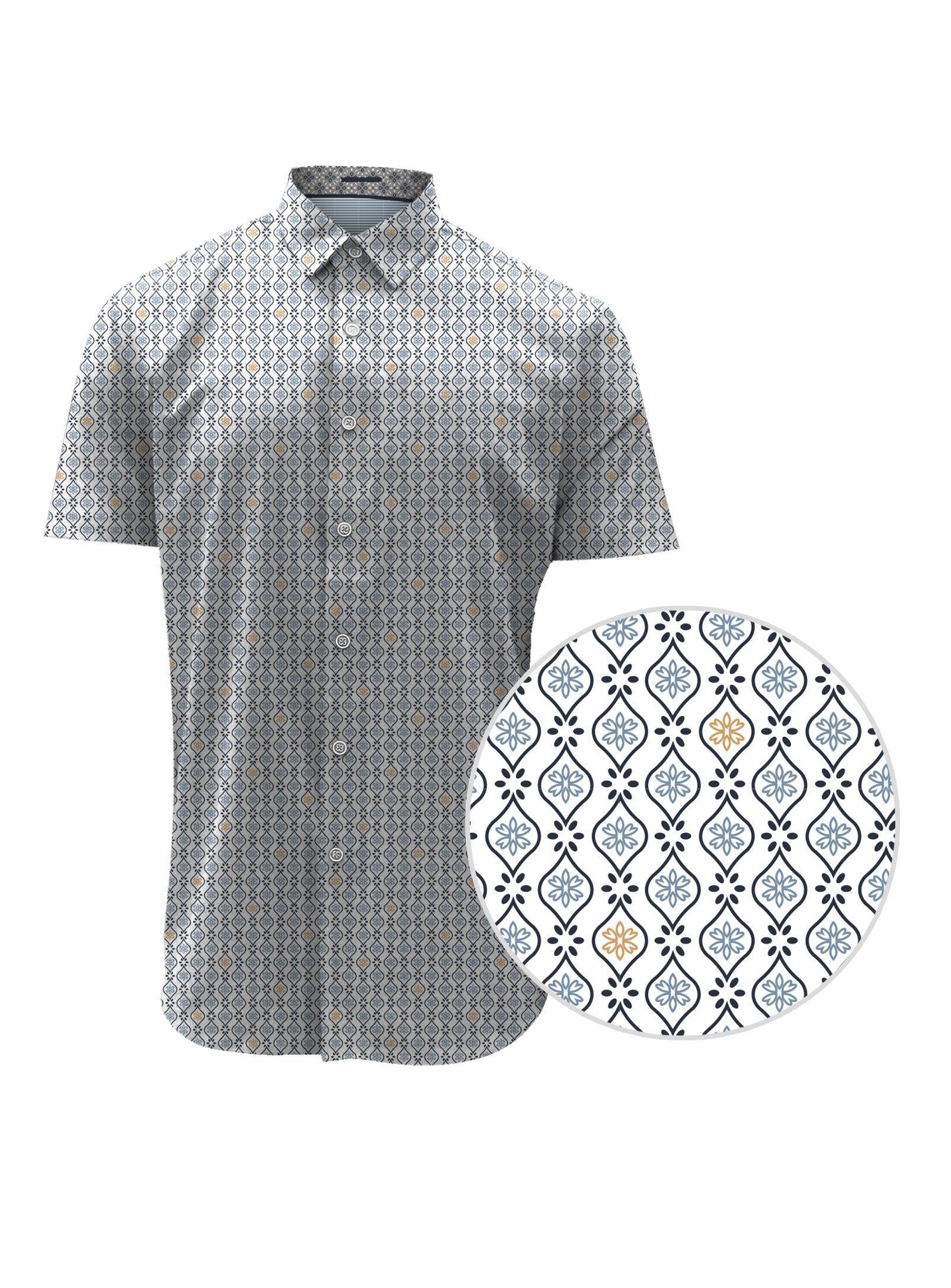 FARIS | All-over printed semi-fit shirt || FARIS | Chemise semi-ajustée imprimée intégrale sold by Point Zero product image thumbnail 4