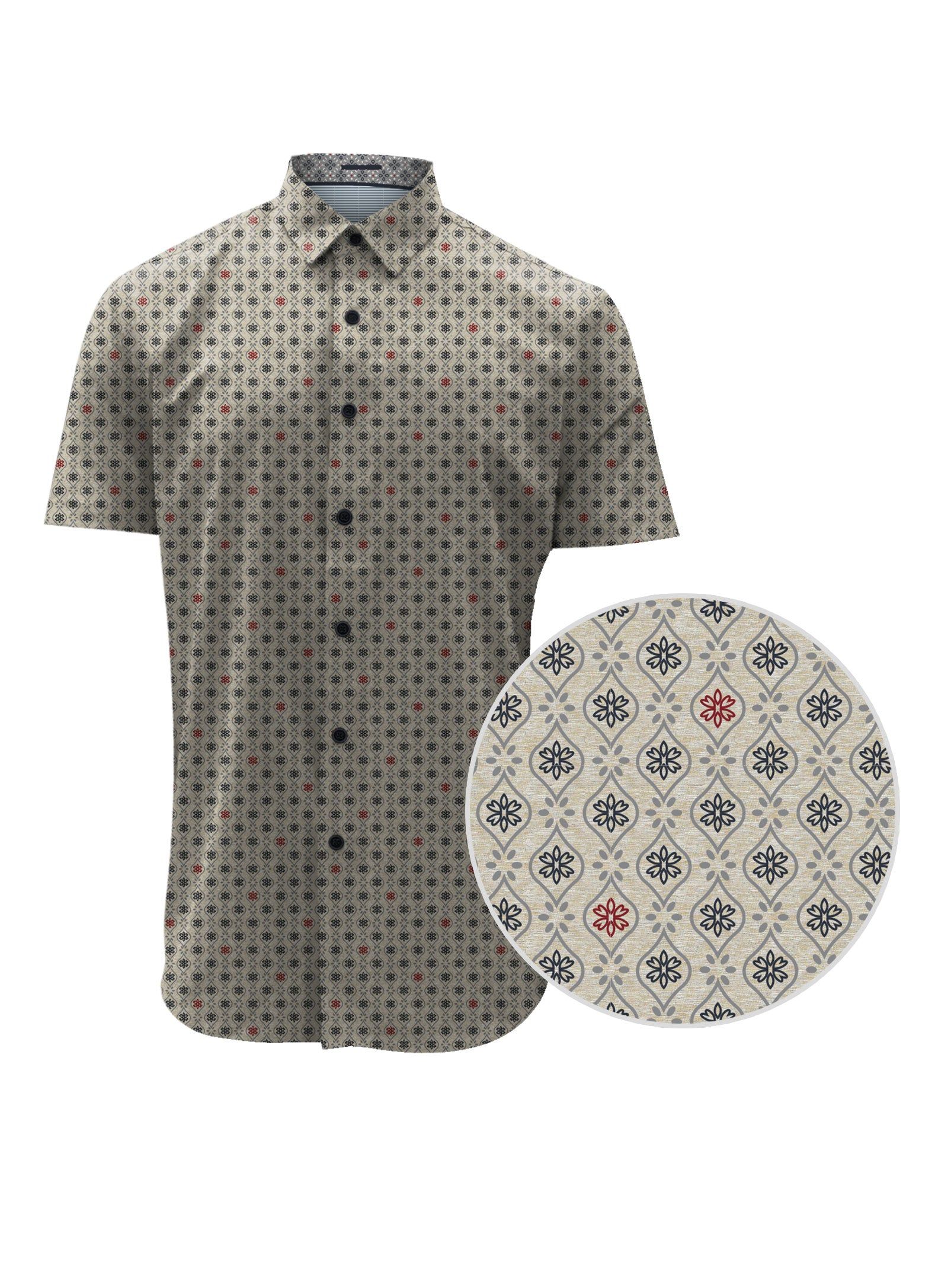 FARIS | All-over printed semi-fit shirt || FARIS | Chemise semi-ajustée imprimée intégrale sold by Point Zero product image thumbnail 2