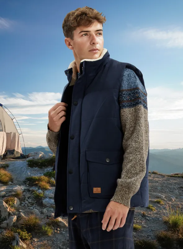 KELSO | Sherpa Puffer Vest || KELSO | Gilet polaire en sherpa sold by Point Zero