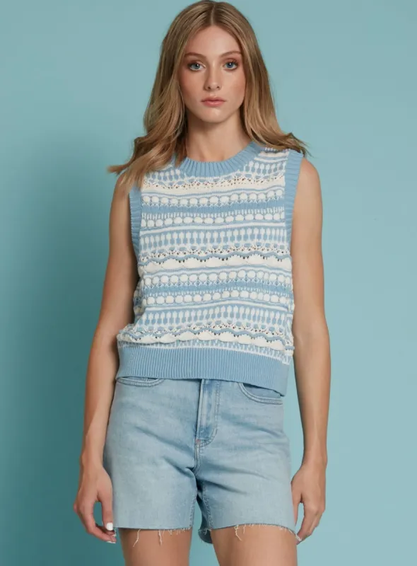 FELI | Jacquards knit vest ||FELI | Gilet en Jaquards sold by Point Zero