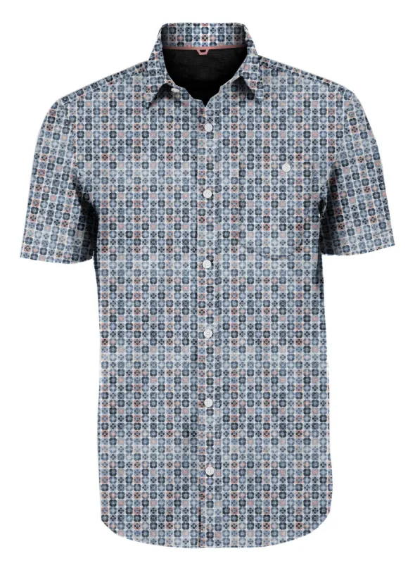 MIX | Printed short sleeve shirt || MIX |Chemise manches courtes imprimée sold by Point Zero
