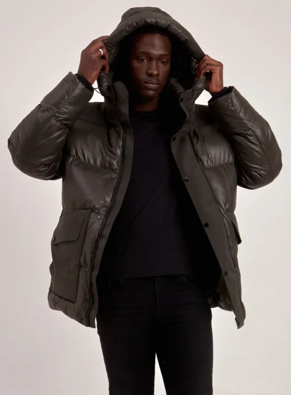 ELI | QUILTED ECO DOWN PUFFER (-20°C)-MILITARY||ELI | DOUDOUNE ECO REMBOURREE-MILITAIRE sold by Point Zero