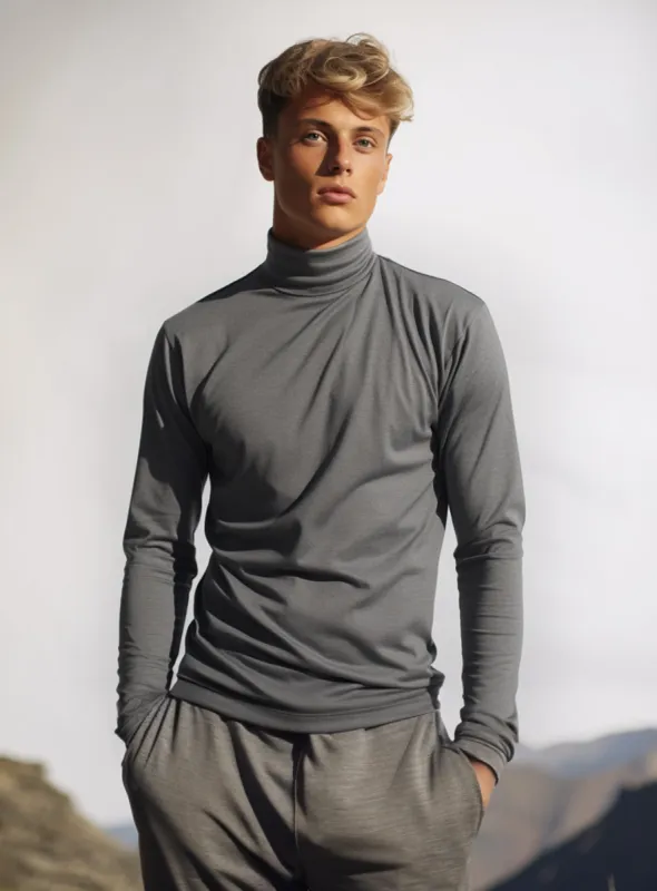 OWEN | Stretch Organic long sleeve basic turtleneck || OWEN | Col roulé basique Stretch bio à manches longues sold by Point Zero