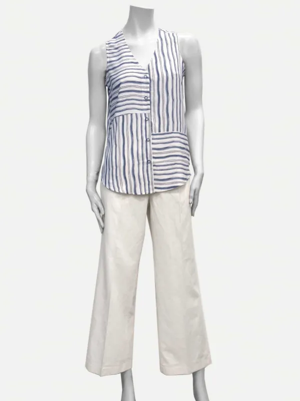KRISTEN|Sleeveless striped Blouse||KRISTEN|Blouse sans manches à Rayures sold by Point Zero