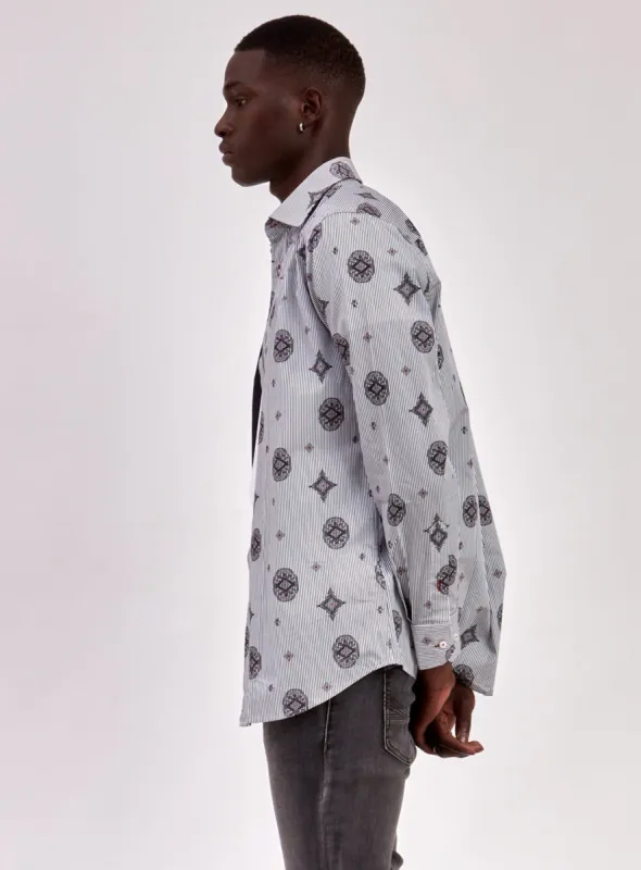 SEMI-FIT SHIRT | MEDALLION-OPTICWHITE sold by Point Zero